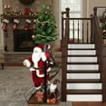 thumbnail image 4 of Northlight 50" Santa Claus on Spiral Staircase with Tree and Elf Christmas Figure, 4 of 4