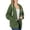 Army Green, variant on Womens Zipper Hoodie Sweat Jacket