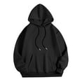 thumbnail image 5 of Hoodies Sweatshirt for Women Long Sleeve Pullover Hoodie Oversized Hoodies for Women Black Plain Sweatshirt Fall Essentials Cute Sweatshirt, 5 of 5