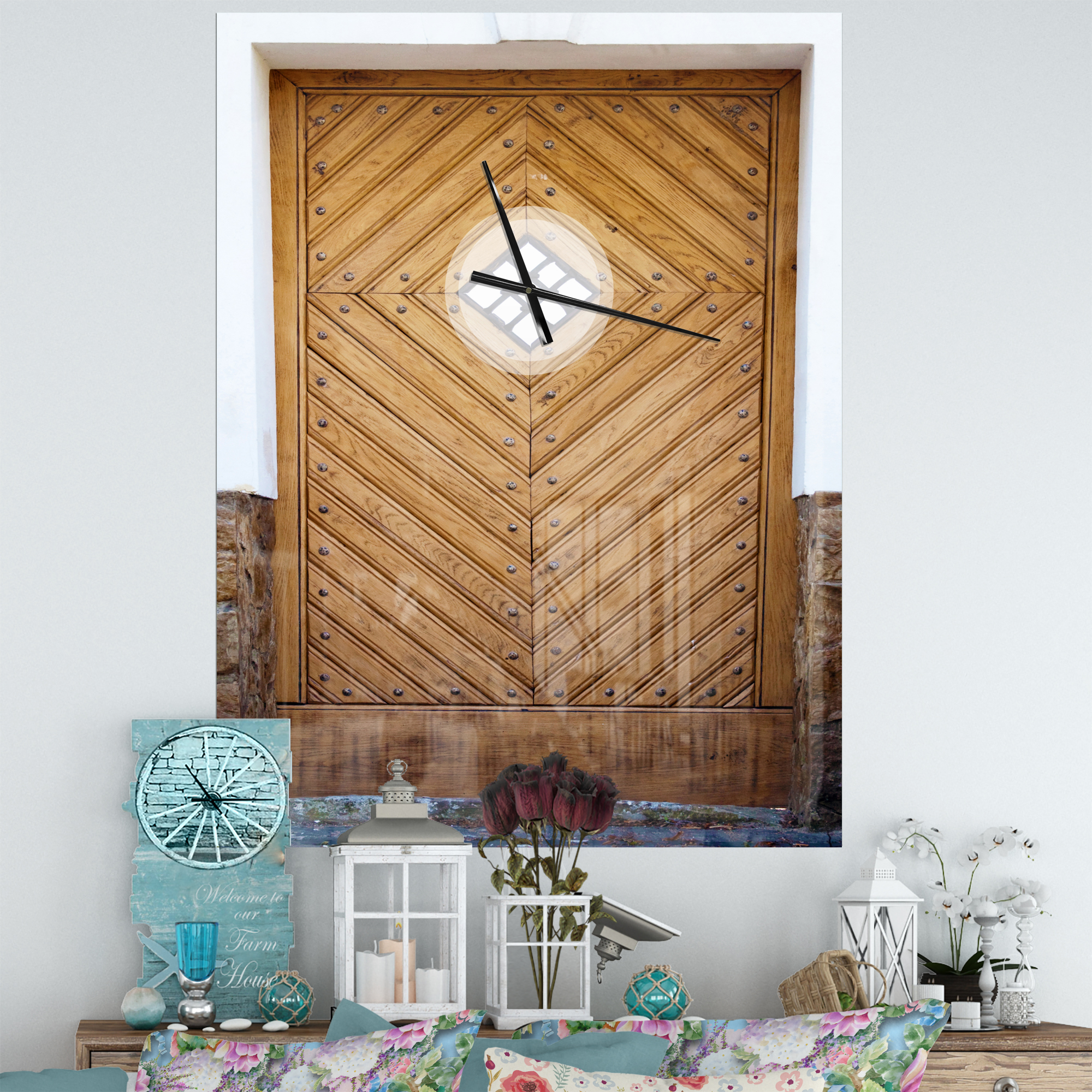 Designart 'Bright Triangle' Modern Wall Clock