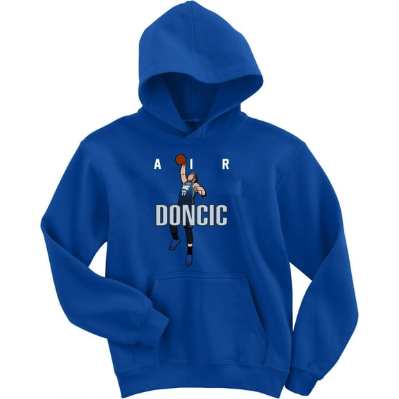 BLUE Mavericks Mavs Air Luka Doncic Hooded Sweatshirt YOUTH XL