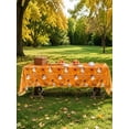 thumbnail image 5 of Halloween Tablecloth,Halloween Decorations, 54x108 Inch Disposable Plastic Table Cover for Rectangle,Pumpkin Spider Ghost Table Cloth for Home Indoor Outdoor Birthday Party Supplies (Orange), 5 of 6