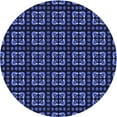 thumbnail image 1 of Ahgly Company Machine Washable Indoor Square Transitional Night Blue Area Rugs, 3' Square, 1 of 7