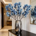 thumbnail image 6 of Artificial Blossom Branches,Faux Floral Branch Realistic Artificial Flower Arrangement Vase Decor Home Interior, Lobby Decoration,Table Centerpieces Decor,Blue, 6 of 7