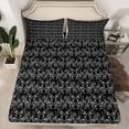 thumbnail image 2 of Feelyou Adult Magic Dragon Full Size Sheets, Boho Damask Flower Bed Sheets, 4-Piece, 2 of 7