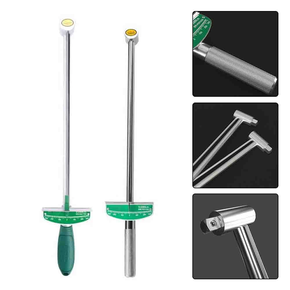 Beam Torque Wrench for Automotive Applications Featuring a Graduated Indicator for Accuracy (metal handle)
