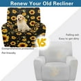 thumbnail image 4 of Xoenoiee Sunflower Pattern Recliner Chair Covers 4-Pieces Recliner Covers Stretch 1 Seat Reclining Chair Cover Washable Lazyboy Recliner Covers Furniture Protector for Living Room, 4 of 7