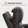 thumbnail image 5 of MCombo Triple Motors Power Recliner Chair with Power Headrest, Electric Lumbar Support, Home Theater Seating with Armrest Storage, Tray Table, Faux Leather, Brown, 5 of 11