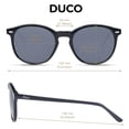 thumbnail image 4 of Gafas de sol DUCO Retro Round UV400 polarizadas para mujer y hombre, 4 of 6