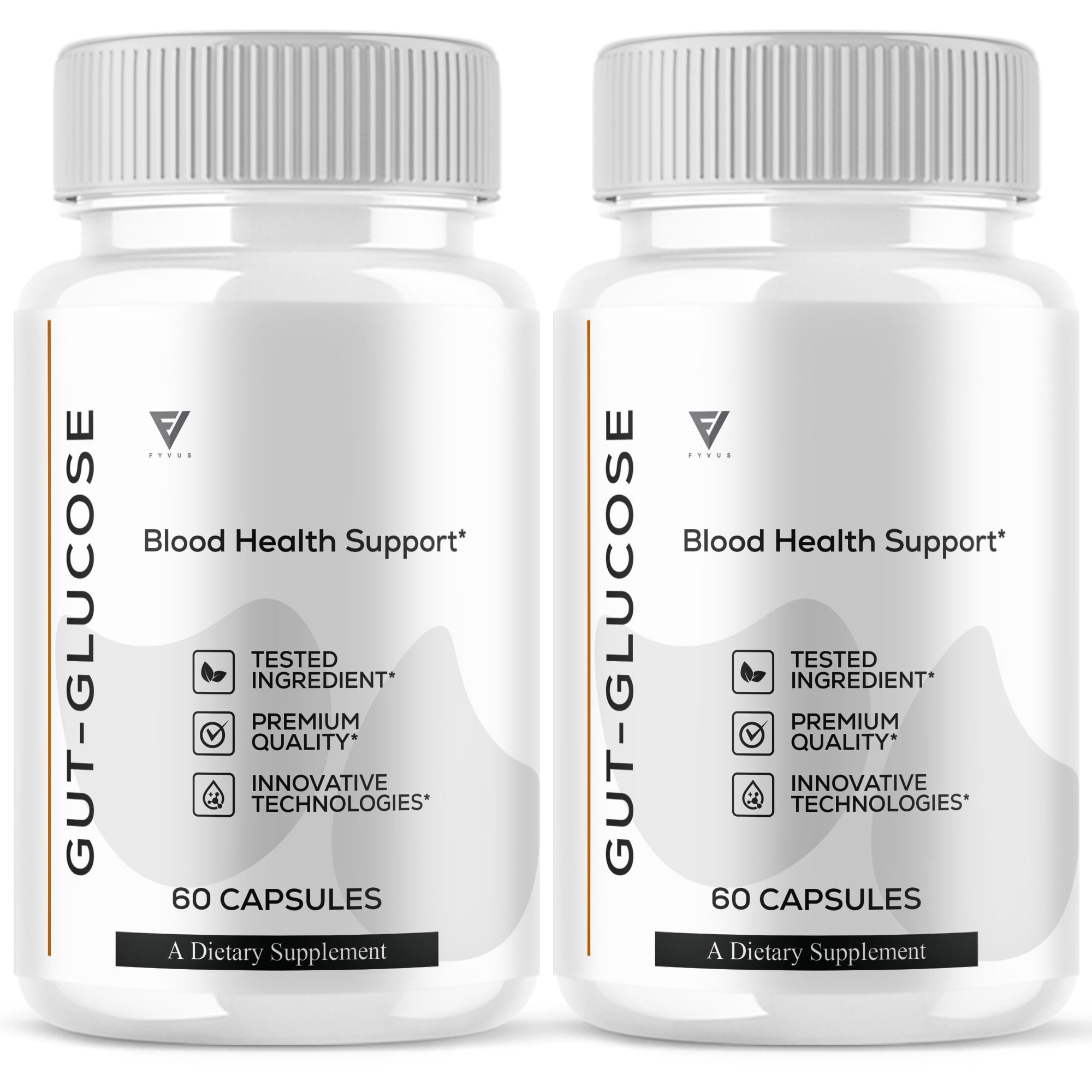 (2 Pack) Gut-Glucose Blood Support, Gut-Glucose Supplement (120 Capsules)