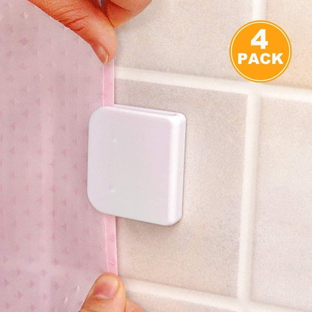 VONTER Shower Splash Clips Windproof Splash Curtain Clips Adhesive