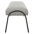 thumbnail image 4 of Uttermost Jacobsen Contemporary Fabric and Iron Bench in Warm Gray/Aged Black, 4 of 7