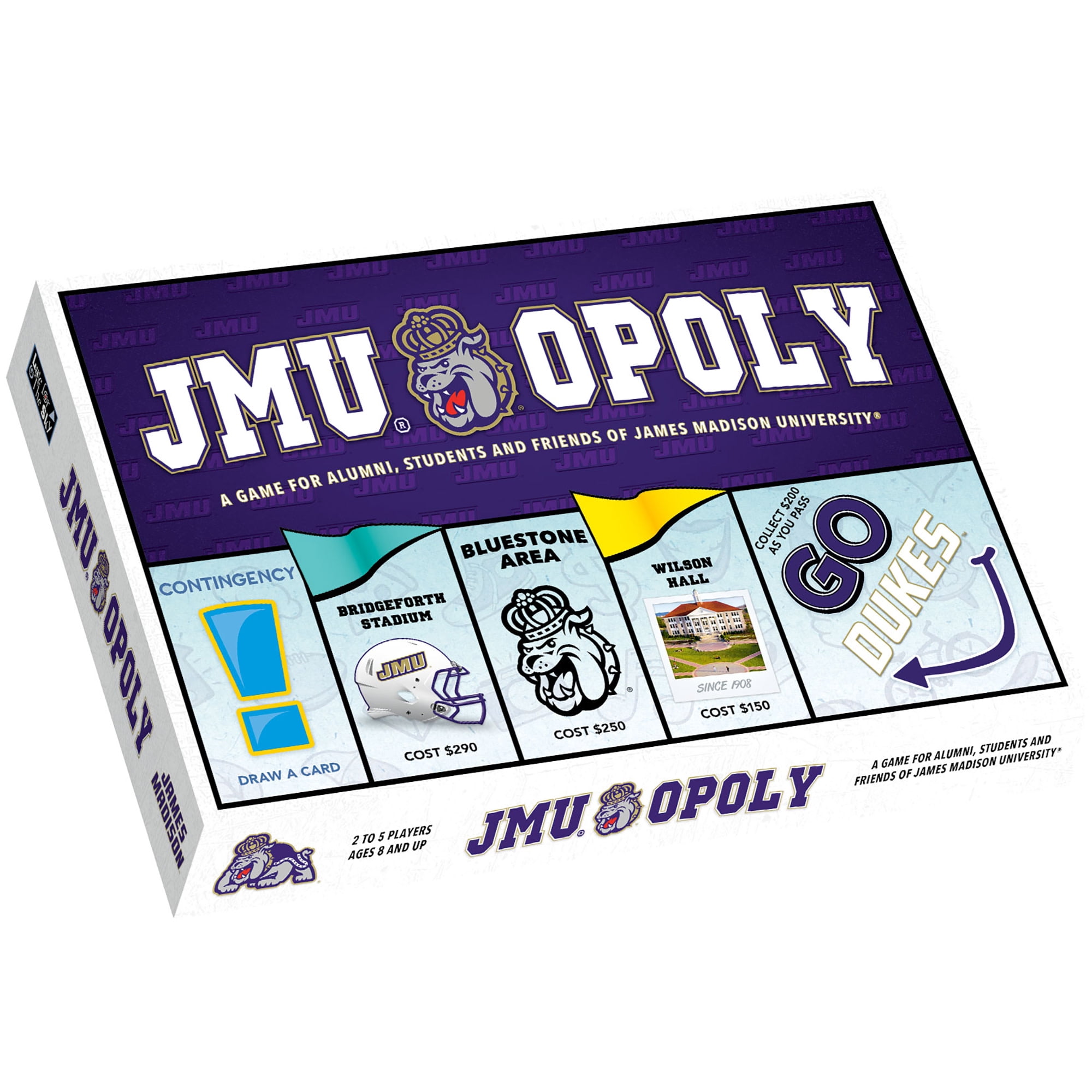 Late For The Sky: JMU-Opoly - James Madison University Themed Family Board Game, Opoly-Style, Traditional Play Or 1 Hr Version, Ages 8+, 2-5 Players