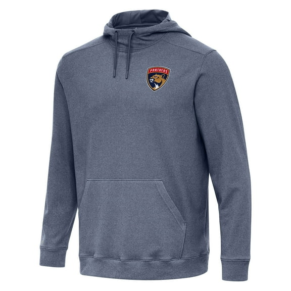 Men's Antigua Heather Navy Florida Panthers Cloud Pullover Hoodie