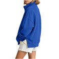 thumbnail image 6 of Jalioing Sweatshirt for Kids Fashion Solid Long Sleeve Stand Collar Button Pullover Tops Teen Casual Athletic Shirt, 6 of 9