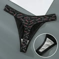 thumbnail image 2 of Women Sexy V Shaped Ice Silk Thong Low Rise Hipster Seamless Thong, 2 of 2