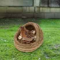 Soimiss 2Pcs Straw Woven Chicken Nest Pet Sleeping House Warm Durable Small Animal Bed