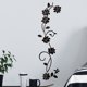 thumbnail image 5 of Etiqueta de la pared de la vid de la flor negra Etiqueta de la pared de la rosa Etiqueta de la pared del espejo DIY ANGGREK  Otros, 5 of 8