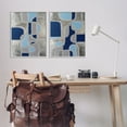 thumbnail image 3 of Stupell Industries Blue & Grey Geometrics Abstract Painting Gray Framed Art Print Wall Art, 24 x 30, Set of 2, 3 of 10