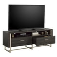 thumbnail image 4 of Modern Black Credenza Console Table - 60" Engineered Wood TV Stand with Champagne Gold Base for Living Room &amp; Home Office, Fits up to 65" TVs, 4 of 11