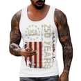 thumbnail image 3 of Vamuko 250th Anniversary Tanks Mens American Flag Graphic 1776 Tank Top Patriotic Sleeveless Baggy Shirt We the Peaple Striped Tees White S, 3 of 6