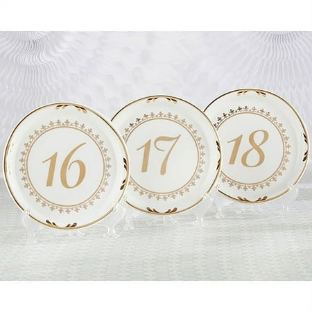 Tea Time Vintage Plate Table Numbers 13 - 18