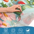 thumbnail image 5 of Yayeee Kitchen Curtains Tier Set of 2 Light Filtering 57"x36" Over Sink Window Panels, Green Floral Tomatoes, 5 of 7