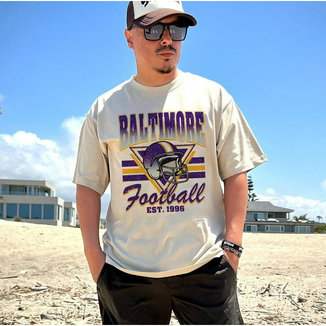 Retro Baltimore Football t-shirt, Baltimore Football t-shirt, Jour de Match, Dimanches Baltimore - comme sur l'Image - 4TG