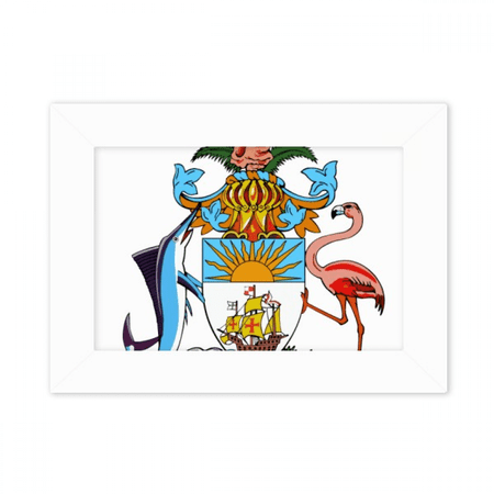 Nassau Bahamas National Emblem Photo Mount Frame Picture Art Painting Desktop 5x7 inch