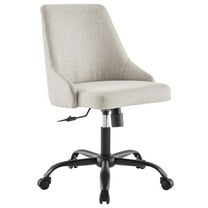 Modway Designate Swivel Upholstered Office Chair in Black Beige