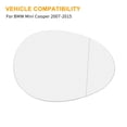 thumbnail image 2 of Passenger Right Side RH Mirror Glass w/ Adhesive for BMW Mini Cooper 2007-2015, 2 of 6
