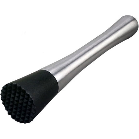 Stainless Steel Cocktail Muddler, Bar Tool with Grooved Head for Enhanced Mixing, Food Grade & Easy to Clean, Perfect for Mojitos & Fruit Drinks, Satisfaction Guarantee