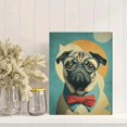 thumbnail image 2 of Dapper Pug Portrait Canvas Wall Art, Perfect for Living Room, Bedroom, Office, Coffee Shop, Home, Study Room, 2 of 8
