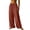 Orange, variant on Abomasnow Women's Plus Size Cotton Pants Elastic High Waisted Wide Leg Palazzo Trousers Casual Flowy Beach Vacation Pants with Pockets