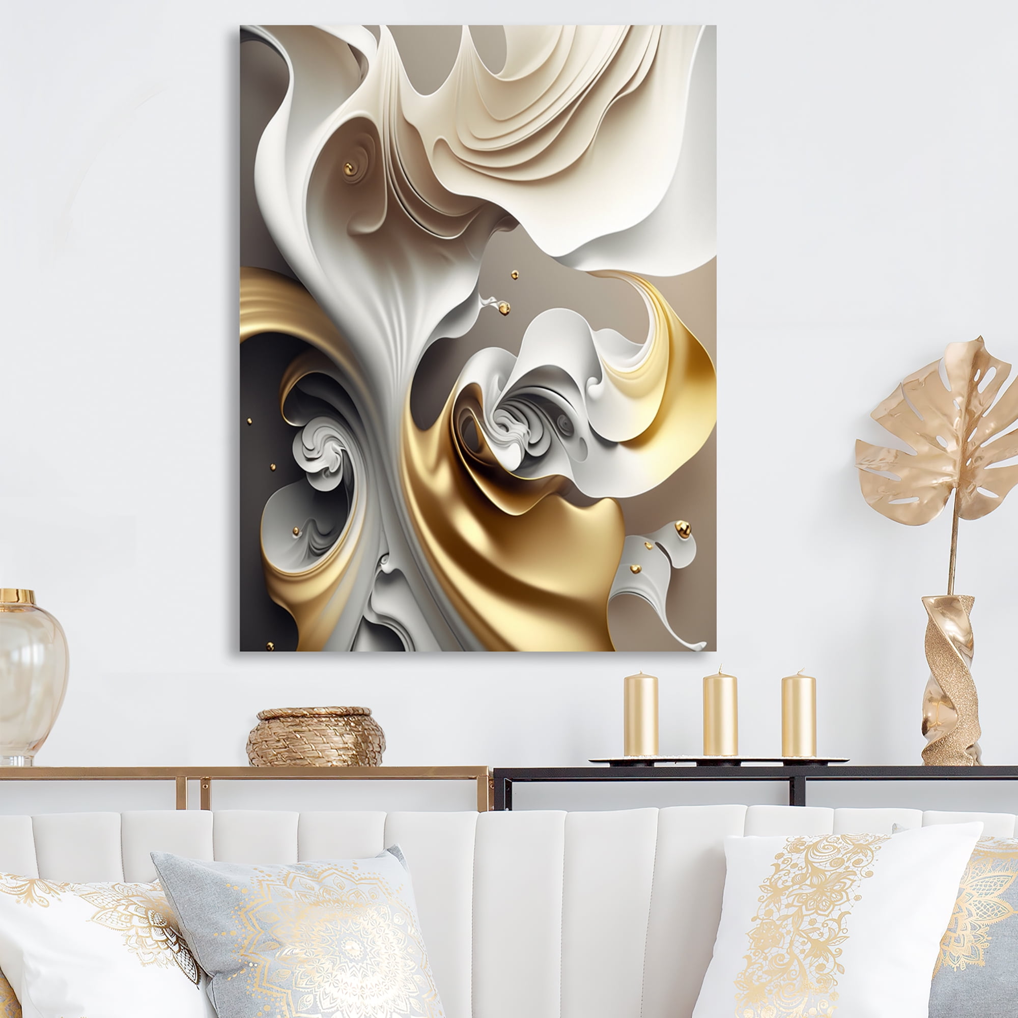 Designart Abstract Geode Liquid Canvas Wall Art