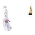thumbnail image 1 of Figura de escritorio,Estatua de niña linda de escritorio,adorno nórdico moderno,Figura de niña para oficina,porche,dormitorio y sala de estar.,Escultura abstracta de fuego,Estatua de arte, 1 of 8