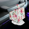 thumbnail image 7 of POLERO Tissue Box Cover PU Leather Pink Rose Flower, Waterproof Square Car Tissue Holder Storage for Bathroom Vanity, Countertops, Dressers, Night Stand, Parlors and Offices, 7 of 7