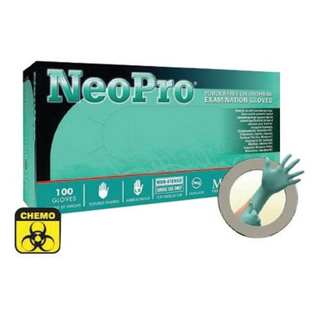 Microflex X-Small Green 9.6" NeoPro 5.1 mil Polychloroprene Ambidextrous Non-Sterile Powder-Free Disposable Gloves With Textured Fingers Finish And Beaded Cuffs (100 Each Per Box)