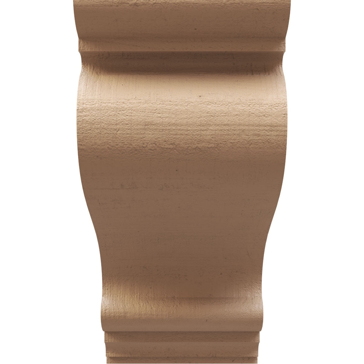 5"W x 10"D x 10"H Classic Scroll Rough Cedar Woodgrain TimberThane Corbel, Primed Tan