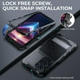 thumbnail image 2 of for Samsung Galaxy s24 Ultra Case Heavy Duty Metal Aluminium Bumper Built in Screen Protector Lens Military Grade Rubber Hard Durable Phone Cases Men  s 24 Ultra 2024 Black, 2 of 12