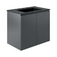 thumbnail image 2 of Modway Bryn 30" Wall-Mount Bathroom Vanity in Gray Black, 2 of 9