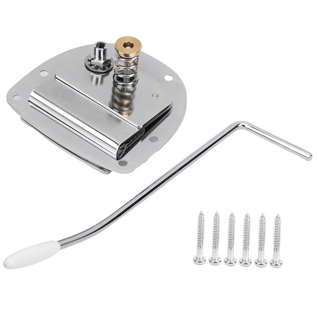 Juego de puente de trémolo para guitarra eléctrica con tornillo de reemplazo directo, puente de trémolo, conjunto de trémolo resistente para guitarra Plata
