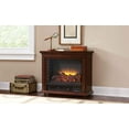 thumbnail image 4 of Pleasant Hearth Sheridan GLF-5002-68 Free Standing Mobile Infrared Electric Fireplace, Cherry, 4 of 7