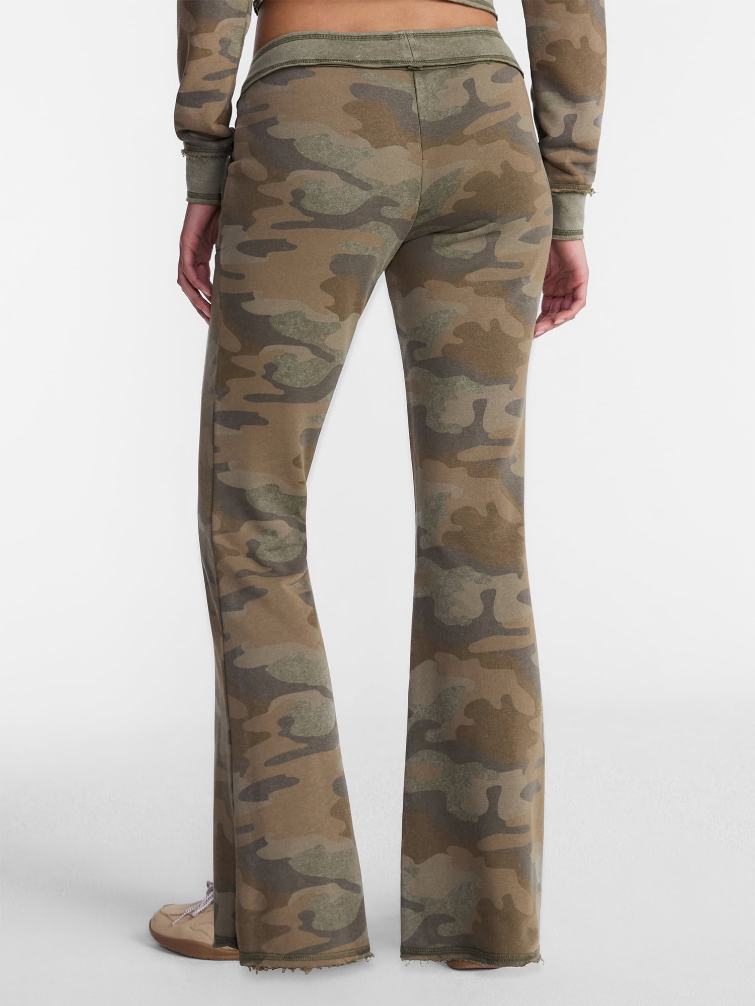 No Boundaries Flare Leg French Terry Pant, Women's Sizes XXS-XXL