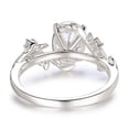 thumbnail image 5 of Cora Jewellery 2CT Nature Inspired Oval Moissanite Engagement Ring For Women, 10K White Gold, 5 of 6