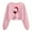 Pink, variant on Cadancy Funny Christmas Shirts for Women Cropped Xmas Wine Glass Long Sleeve Trendy Tops Crew Neck Winter Party Pullover Sweatshirts Holiday Outfits 2025