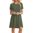 thumbnail image 1 of Vestido tipo camiseta holgado, sencillo, informal, para mujer, 1 of 2