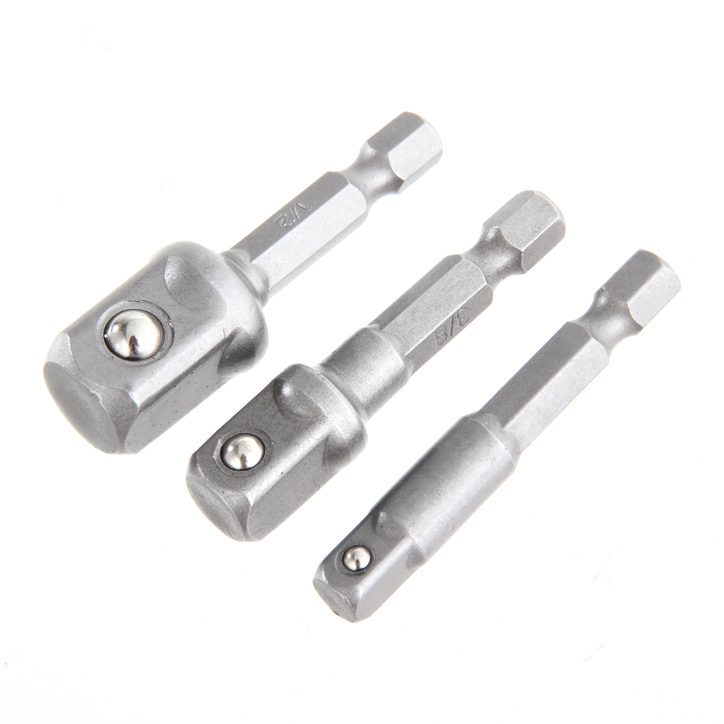 Hyper Tough 3-Piece Quick Connect 1/4-inch, 3/8-inch and 1/2-inch Drive Socket Adapter Set, AU20070K