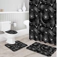 thumbnail image 1 of FMSHPON Halloween 4 Piece Bathroom Set Shower Curtain Bath Rug Contour Mat and Toilet Lid Cover, 1 of 6