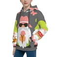 thumbnail image 2 of Sikiie Summer Gnome 1 Youth Hoodie Sweatshirt Pullover Hooded Classic Casual Essentials Hoodiefor Boys Girls Kids -X-Large, 2 of 6